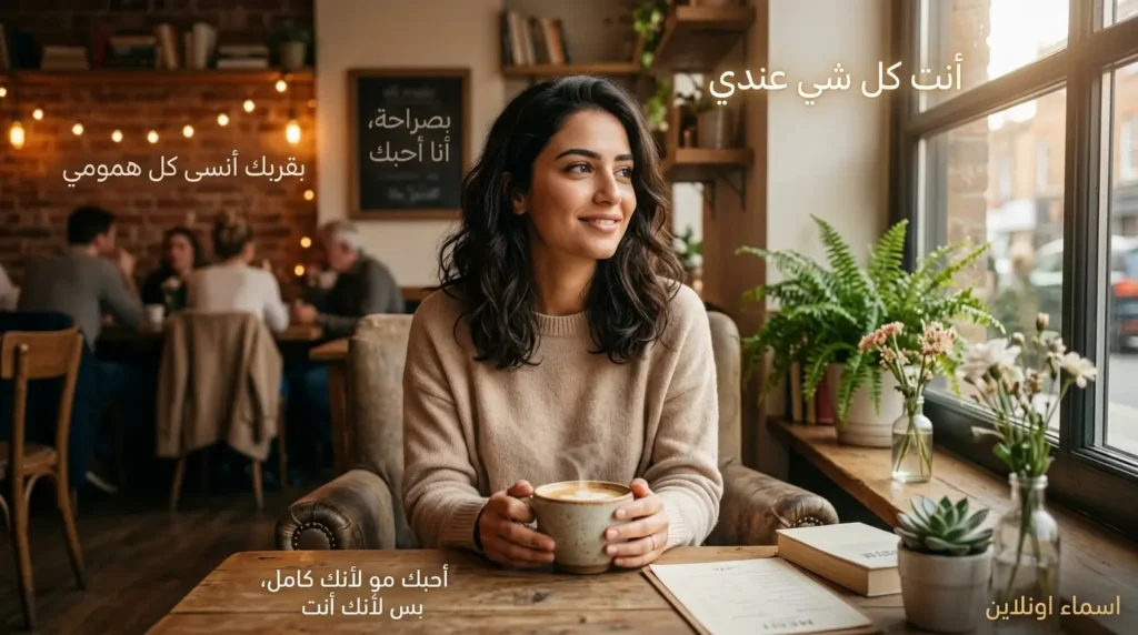 فتاة عربية بإطلالة طبيعية وأجواء رومانسية هادئة أروع العبارات الرومانسية البسيطة بأسلوب صادق
