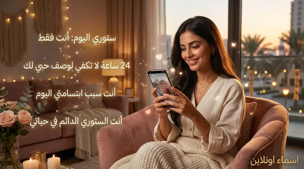 عبارات رومانسية قصيرة تناسب الستوري اليومي الجميل أروع كلام حب للستوريات بستايل عصري جذاب ومؤثر جداً