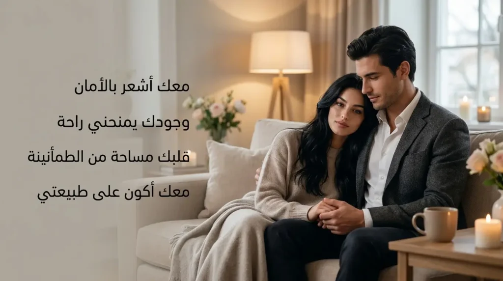 أروع كلام حب قوي عن الأمان والراحة في الحب الحقيقي