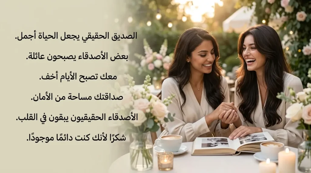 كلام جميل يدخل القلب للصديق والصديقة عن الوفاء والمودة