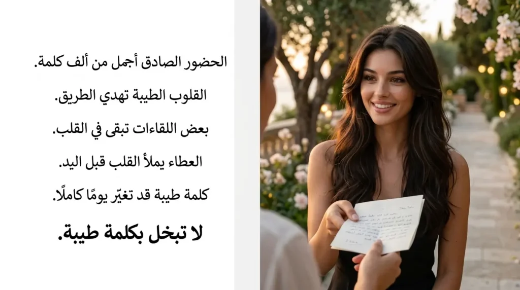 كلام جميل يدخل القلب وأثر الكلمات الطيبة في حياة الآخرين