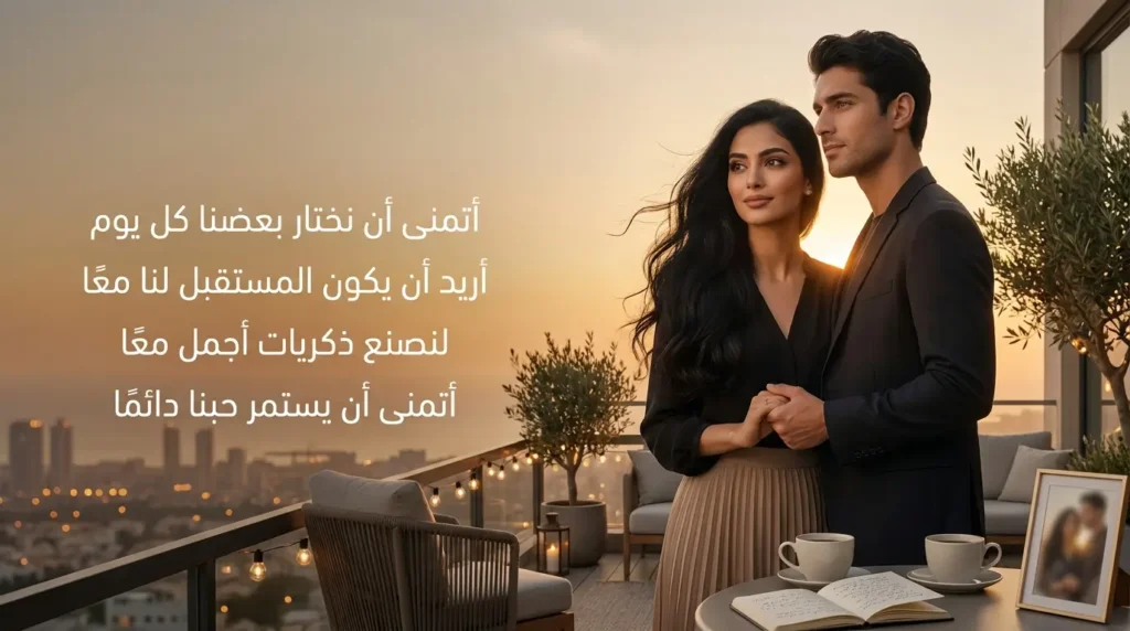 كلمات عن الحب والمستقبل والاستمرار بين الحبيبين