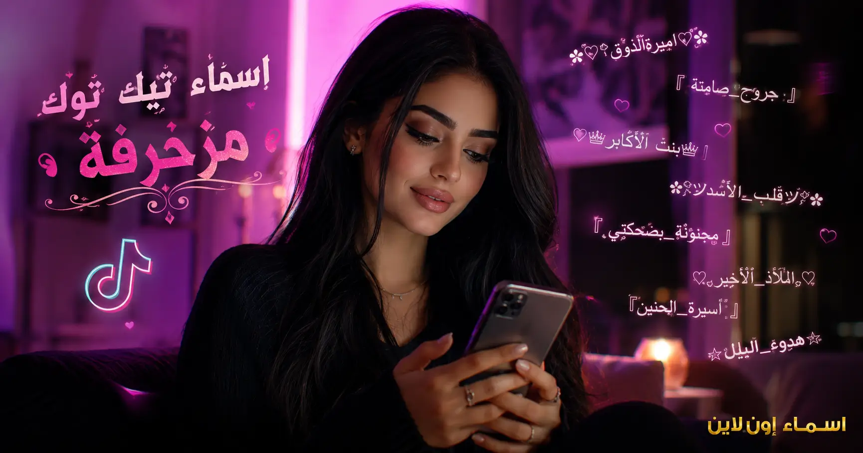 أفضل اسماء تيك توك مزخرفة واقعية وفخمة جاهزة للنسخ