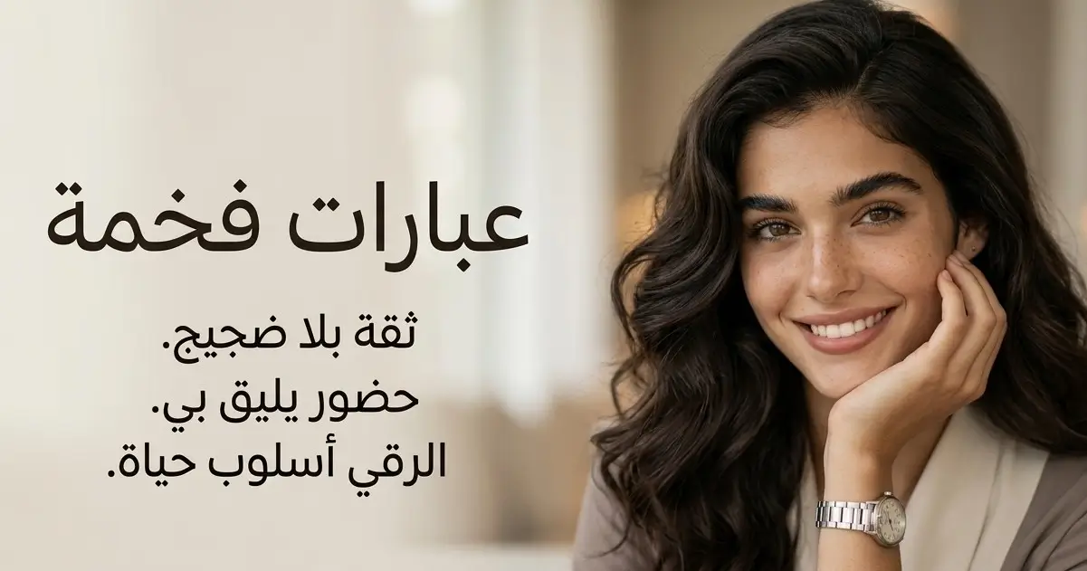 عبارات فخمة وراقية تعكس الثقة والأناقة في كل مناسبة