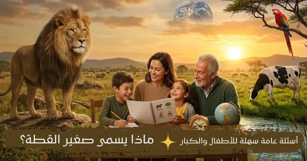 أسئلة بسيطة عن الحيوانات والأرض والشمس والأشياء اليومية