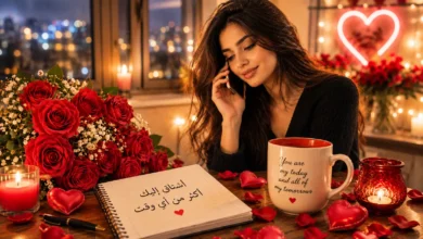 رسائل حب واشتياق للحبيب والزوج في لحظة رومانسية
