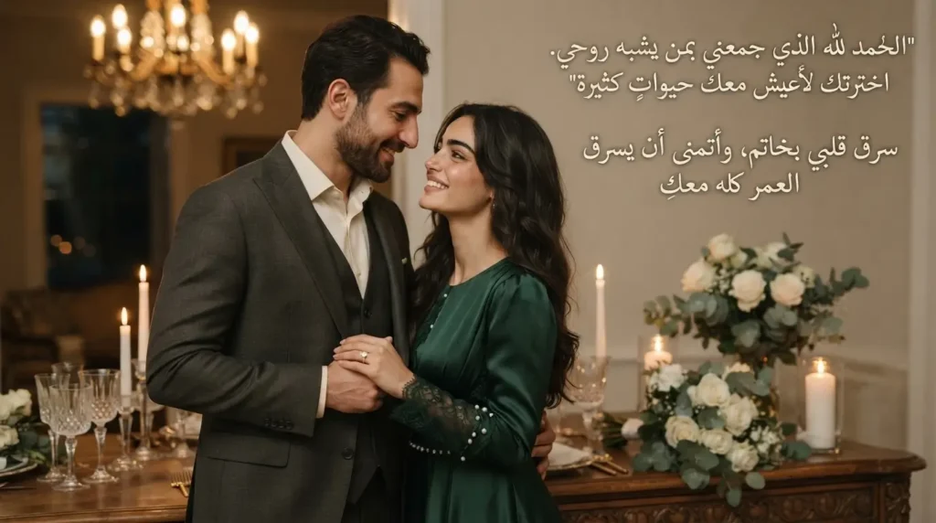 كلمات حب للخطيب والخطيبة تعبر عن المشاعر والارتباط الجميل